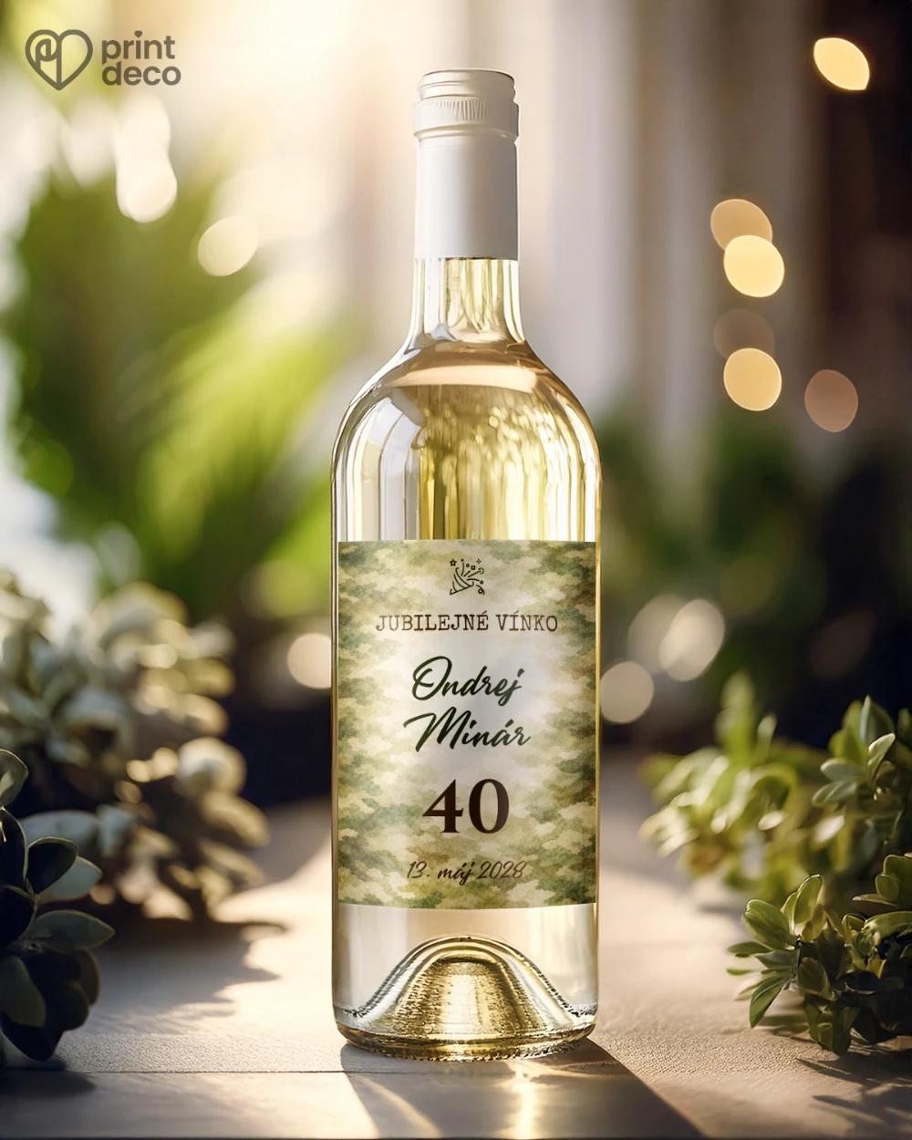 Jubilelejné etikety na fľaše pre vojaka 03 1/2