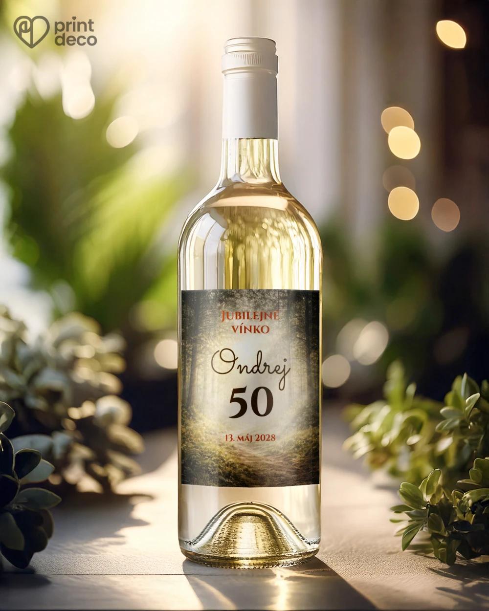 Jubilelejné etikety na fľaše pre hubára 02 1/2
