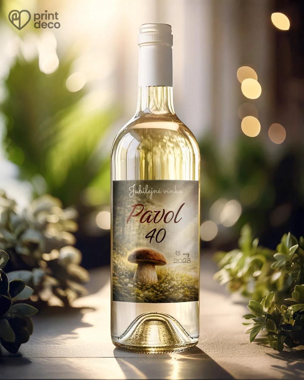 Jubilelejné etikety na fľaše pre hubára 03 1/2