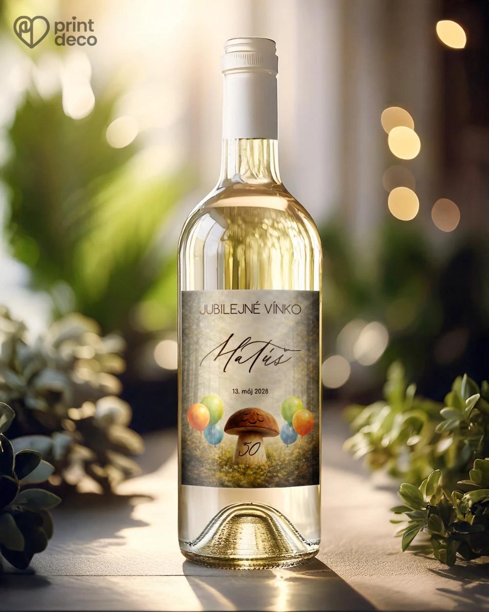 Jubilelejné etikety na fľaše pre hubára 06 1/2