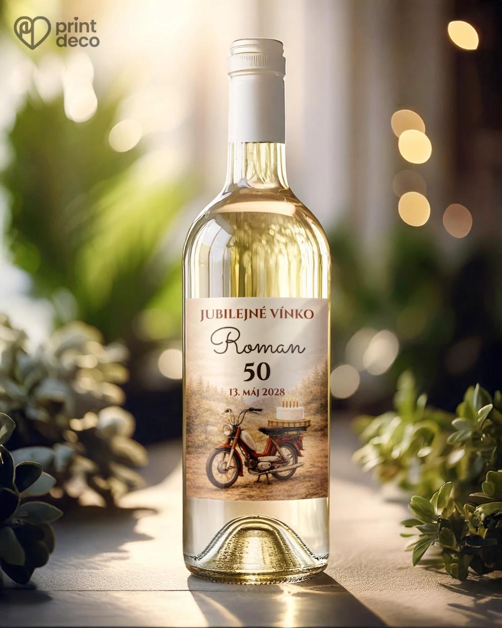 Jubilelejné etikety na fľaše pre motorkára 02 1/2