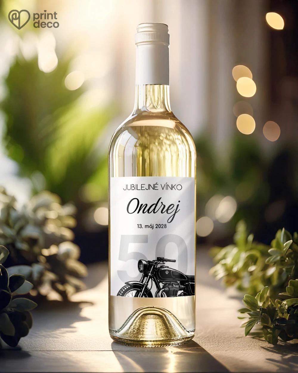Jubilelejné etikety na fľaše pre motorkára 03 1/2