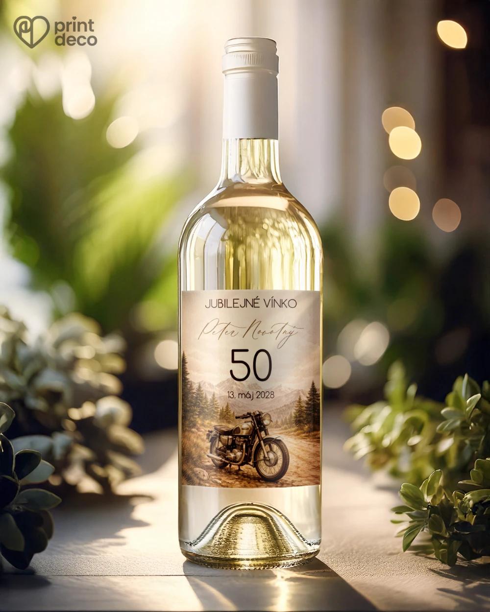 Jubilelejné etikety na fľaše pre motorkára 05 1/2