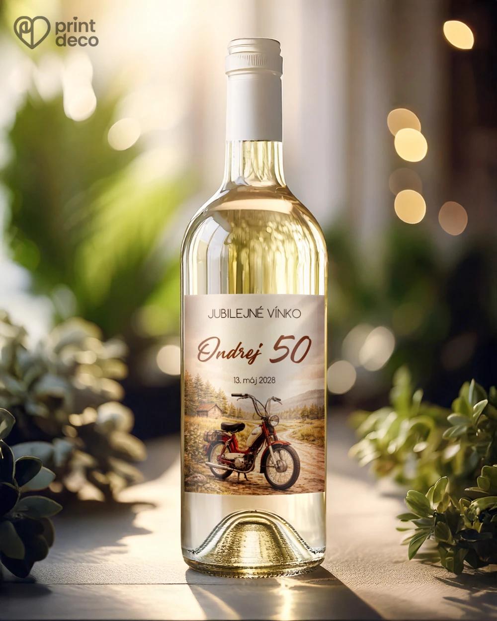 Jubilelejné etikety na fľaše pre motorkára 06 1/2