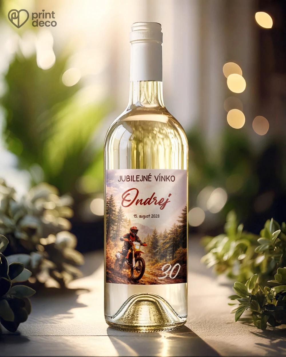 Jubilelejné etikety na fľaše pre motorkára 07 1/2