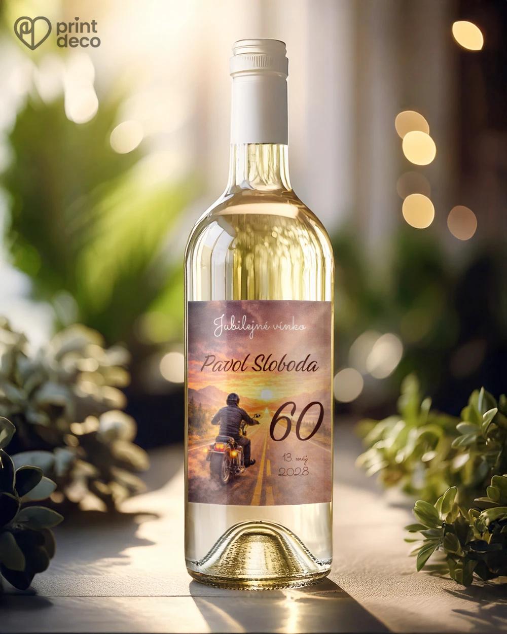 Jubilelejné etikety na fľaše pre motorkára 09 1/2