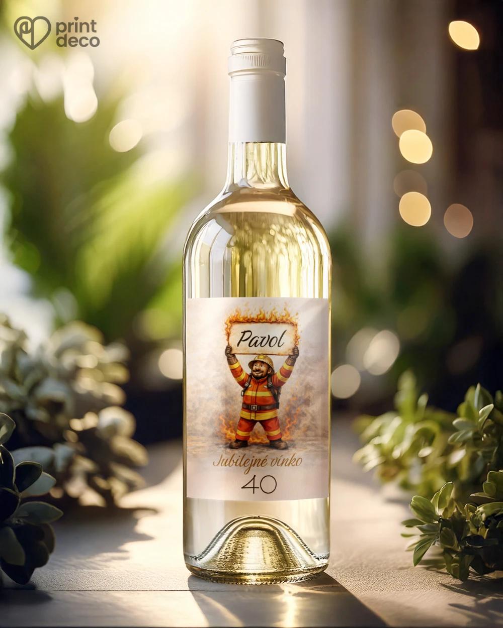 Jubilelejné etikety na fľaše pre hasiča 05 1/2