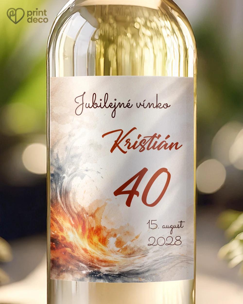 Jubilelejné etikety na fľaše pre hasiča 06