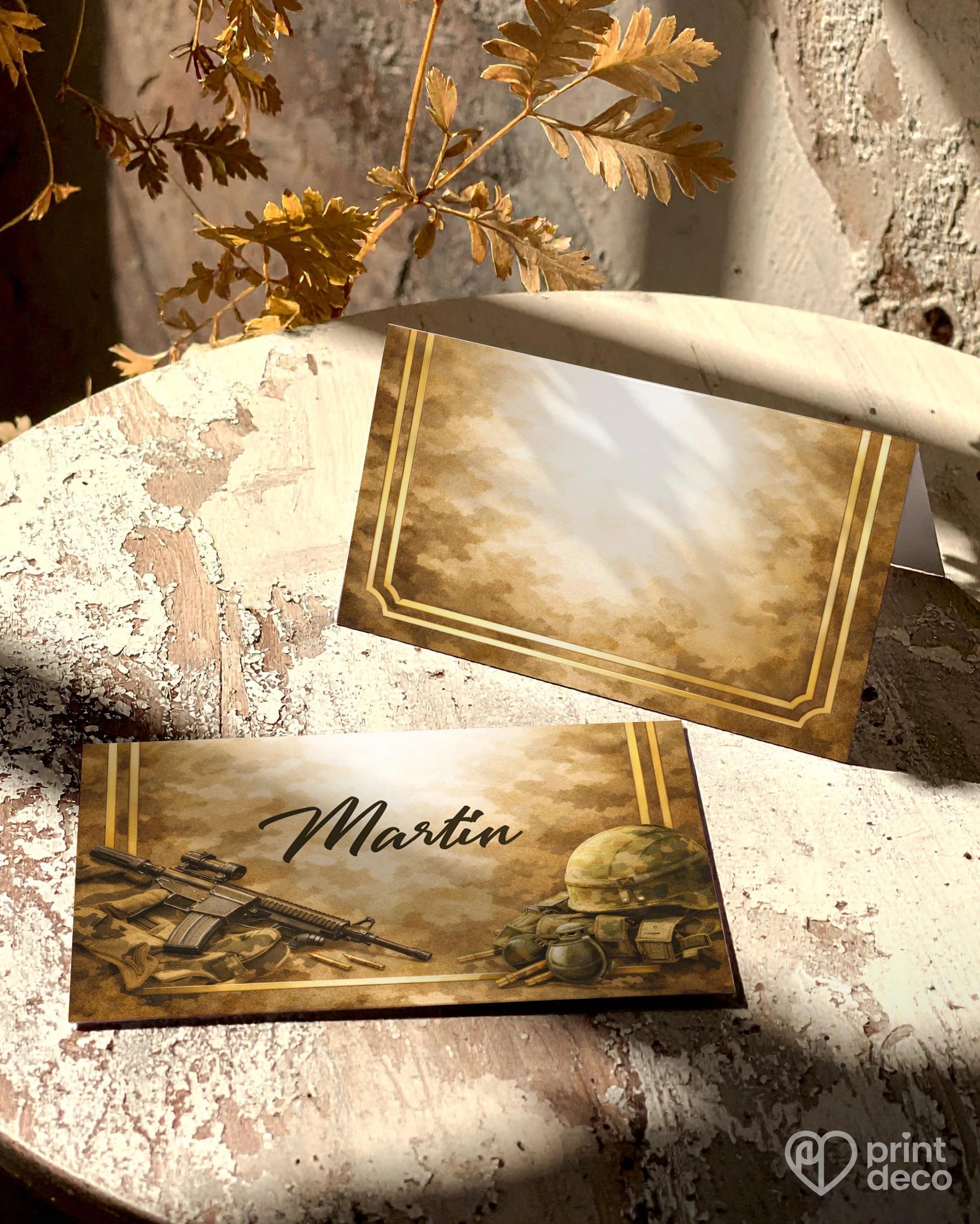 Menovky na oslavu pre vojaka 01 1/2