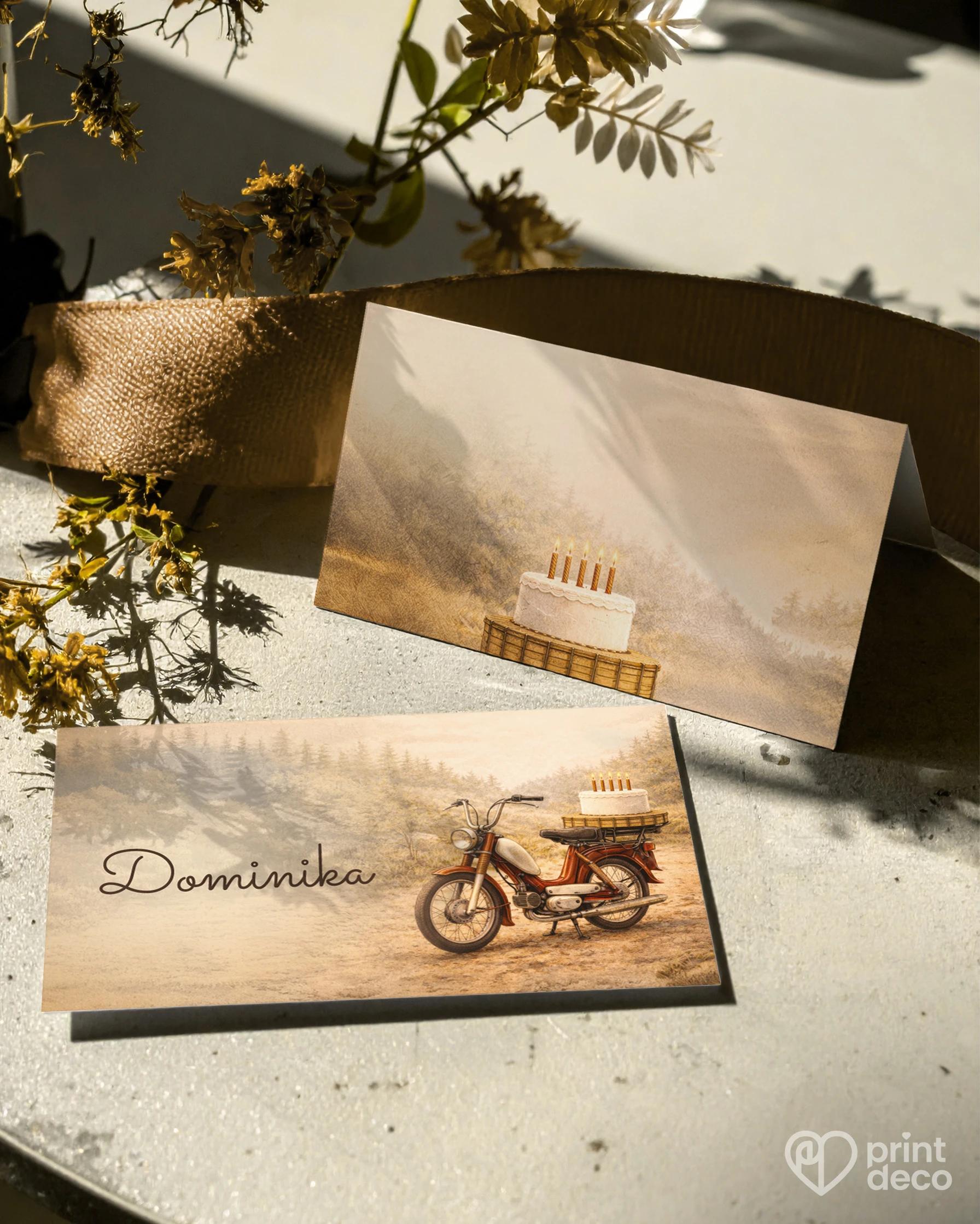 Menovky na oslavu pre motorkára 02 1/2