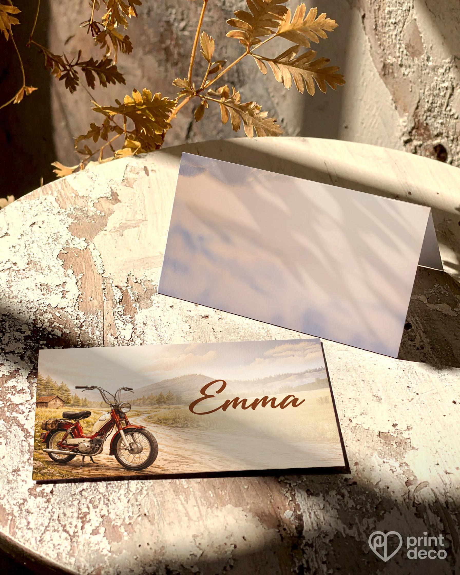 Menovky na oslavu pre motorkára 06 1/2