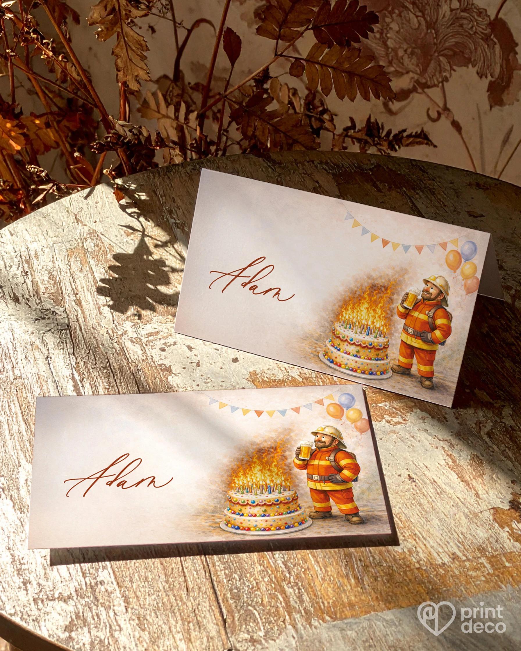 Menovky na oslavu pre hasiča 01