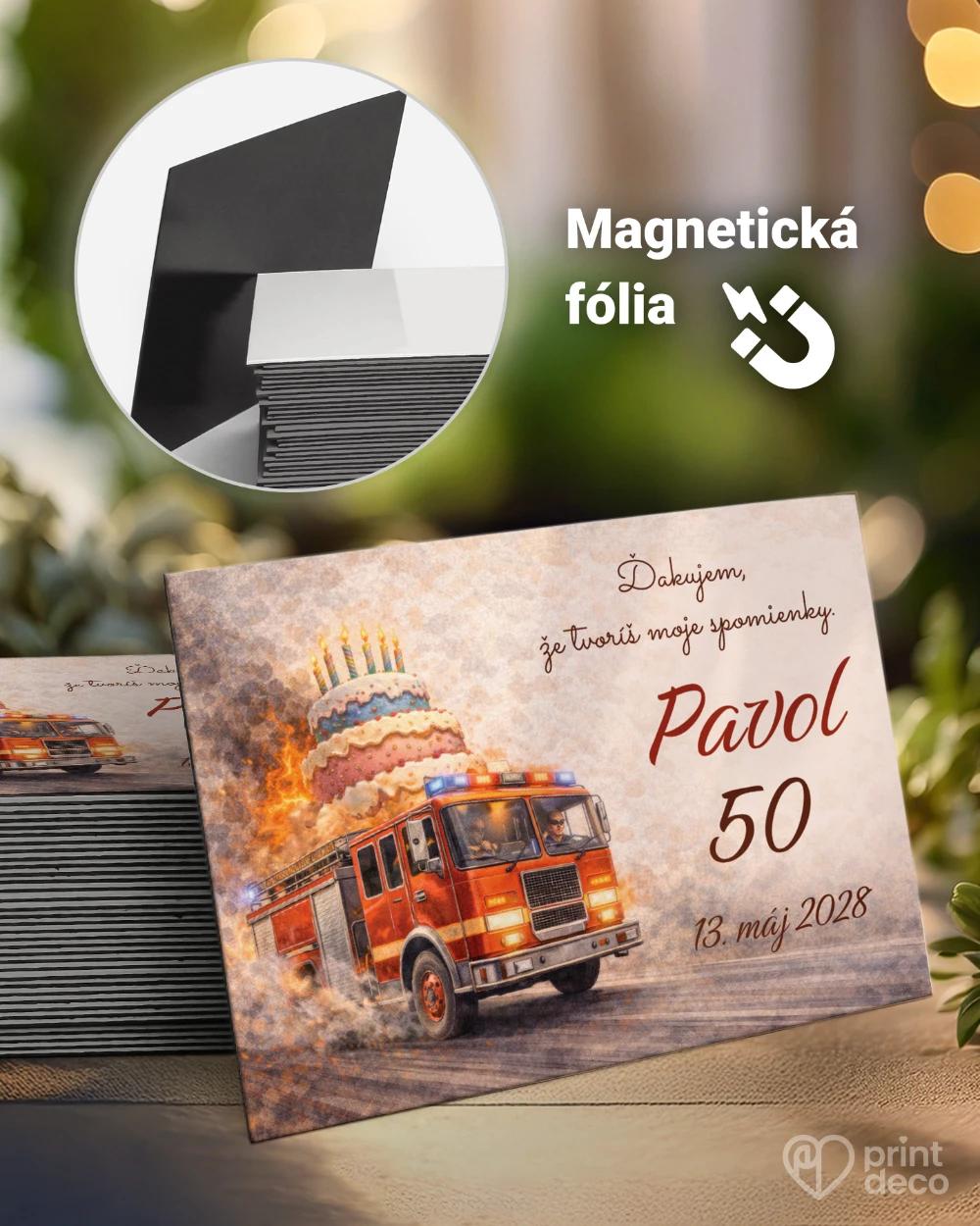 Pamätné magnetky z oslavy pre hasiča 03