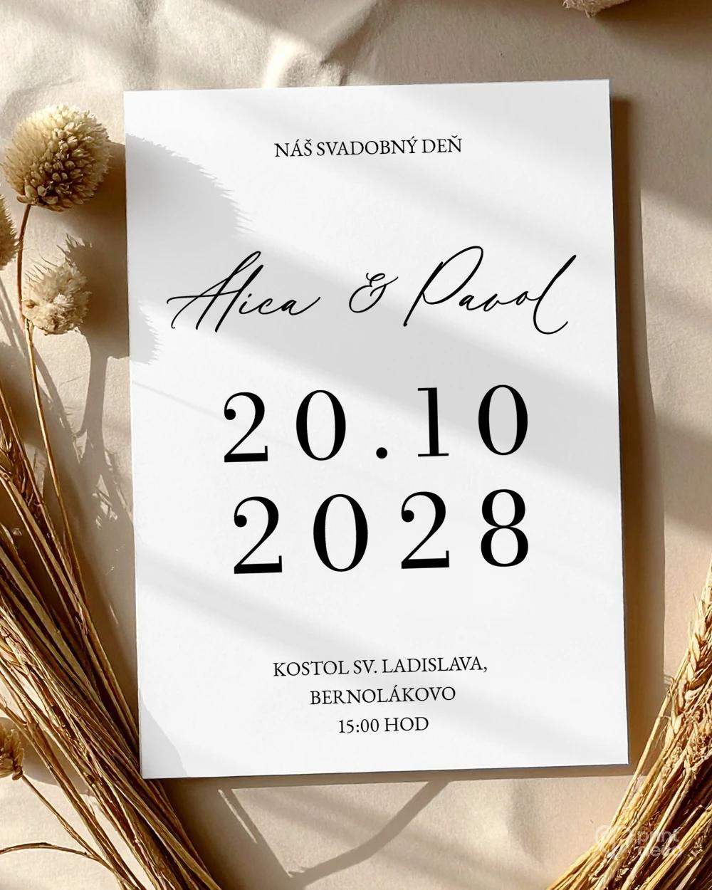 Svadobné oznámenie – Náš deň 0/2