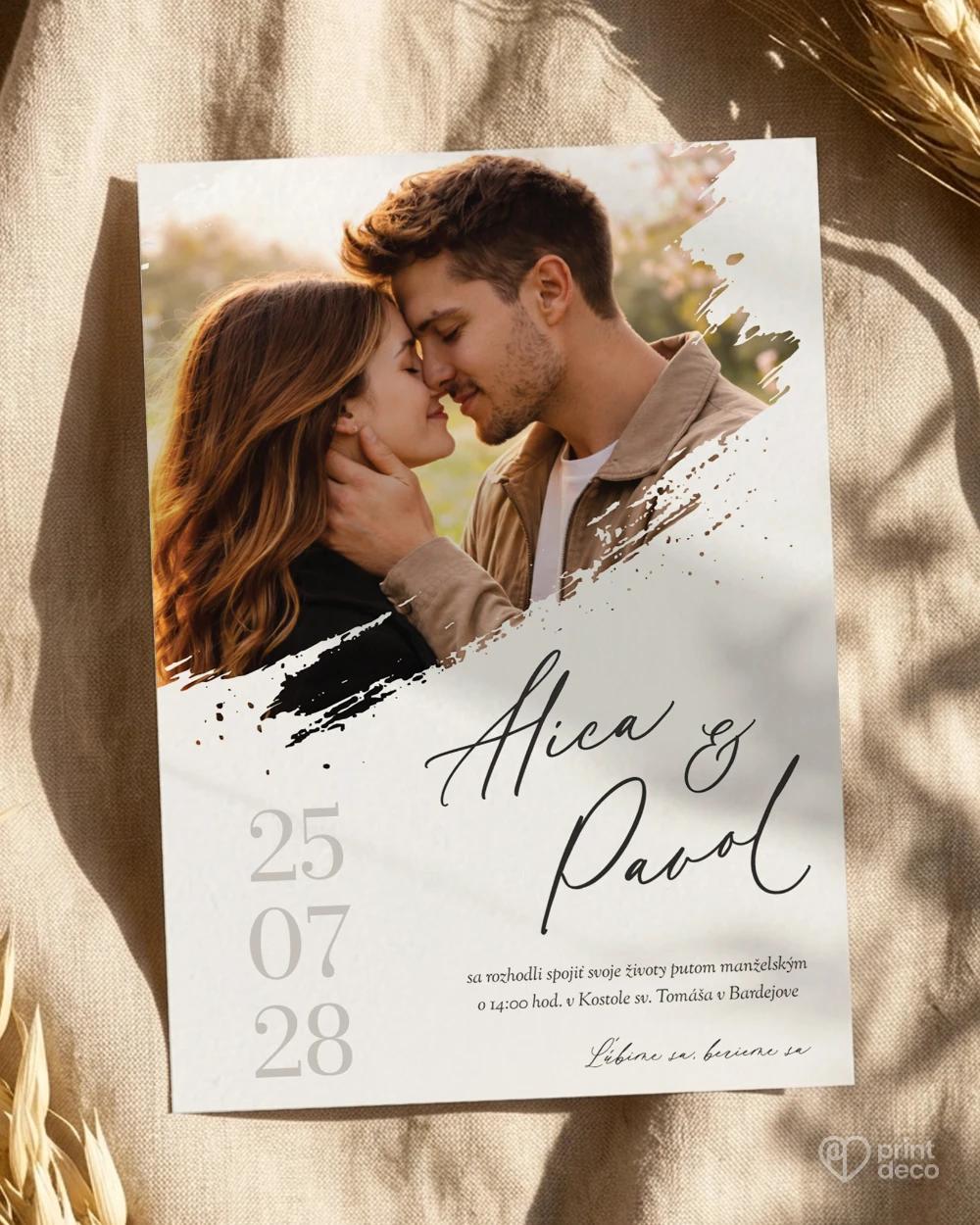 Svadobné oznámenie s fotografiou - Umenie lásky 0/2