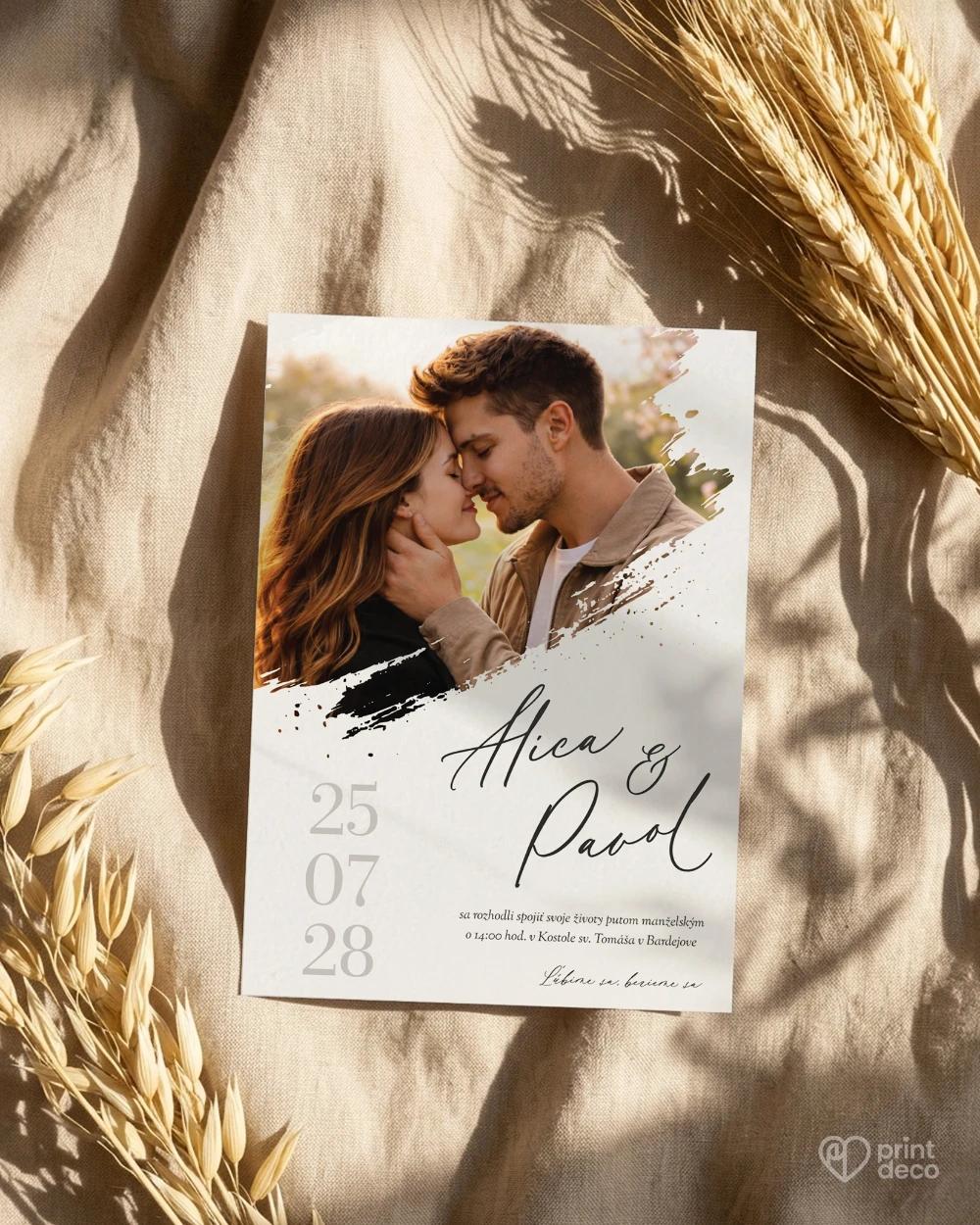 Svadobné oznámenie s fotografiou - Umenie lásky 1/2