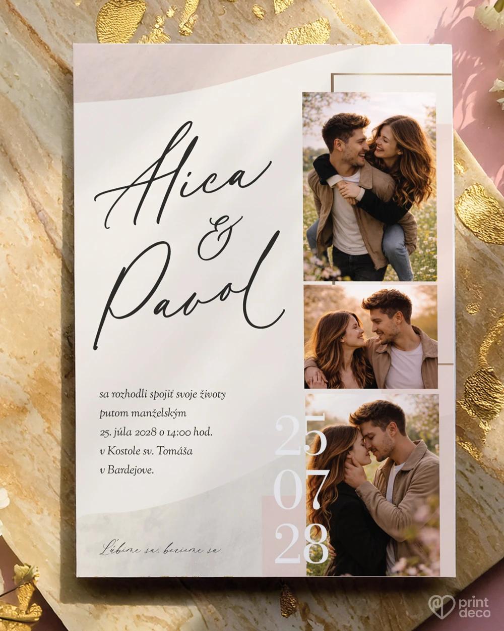 Svadobné oznámenie s fotografiou  – Náš príbeh II 0/2