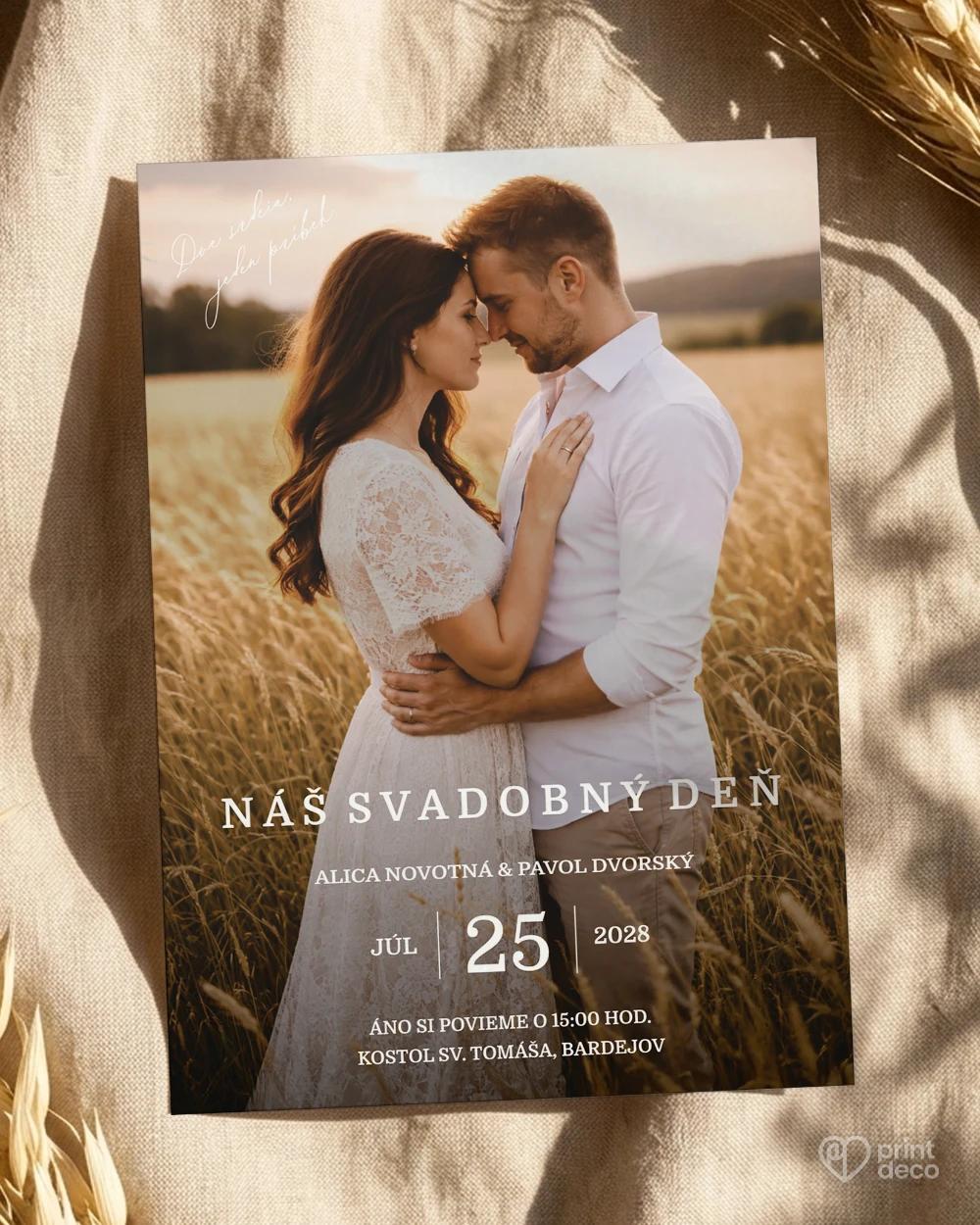 Svadobné oznámenie s fotografiou – O nás dvoch 0/2