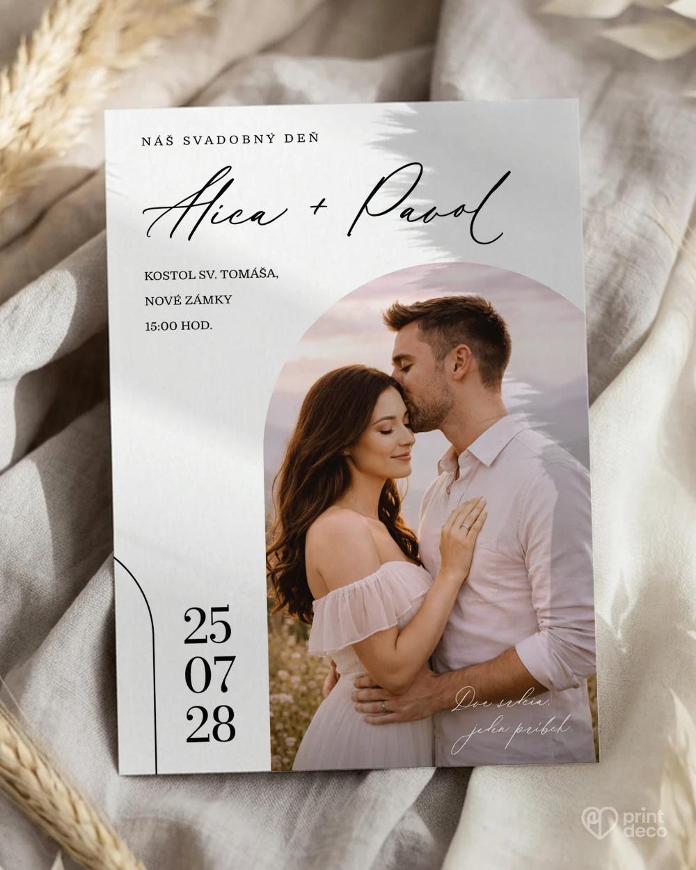 Svadobné oznámenie s fotografiou - Geometická láska II 0/2