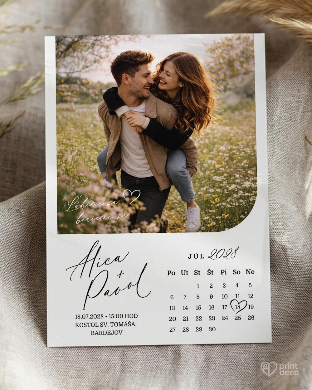Svadobné oznámenie s fotografiou – Náš deň III 0/2