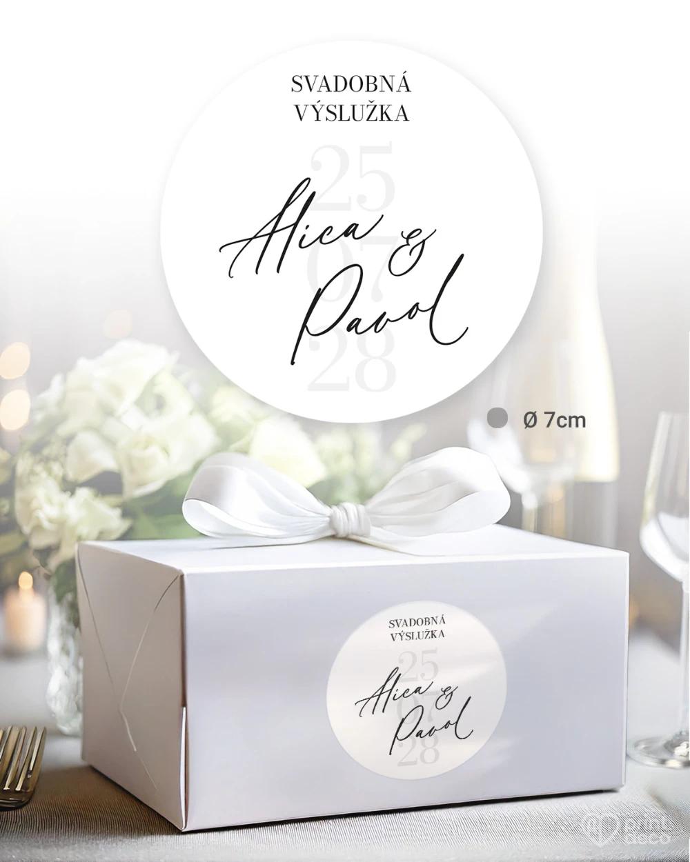 Svadobné samolepky na výslužky Jemná elegancia II 4/5