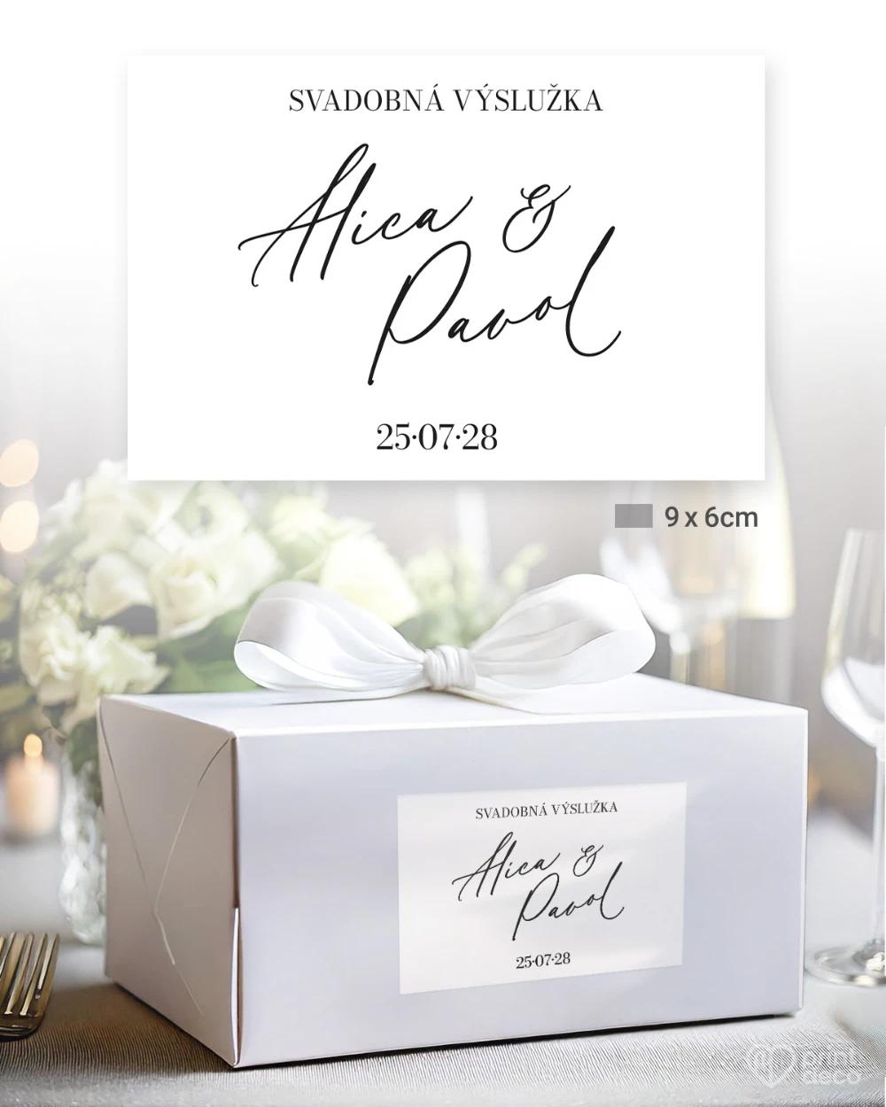 Svadobné samolepky na výslužky Jemná elegancia II 2/5