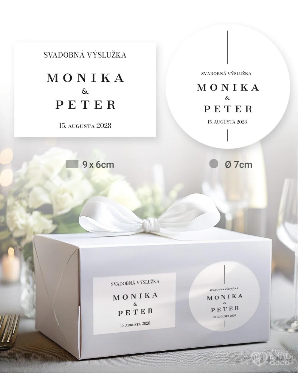 Svadobné samolepky na výslužky Jedna línia 0/5