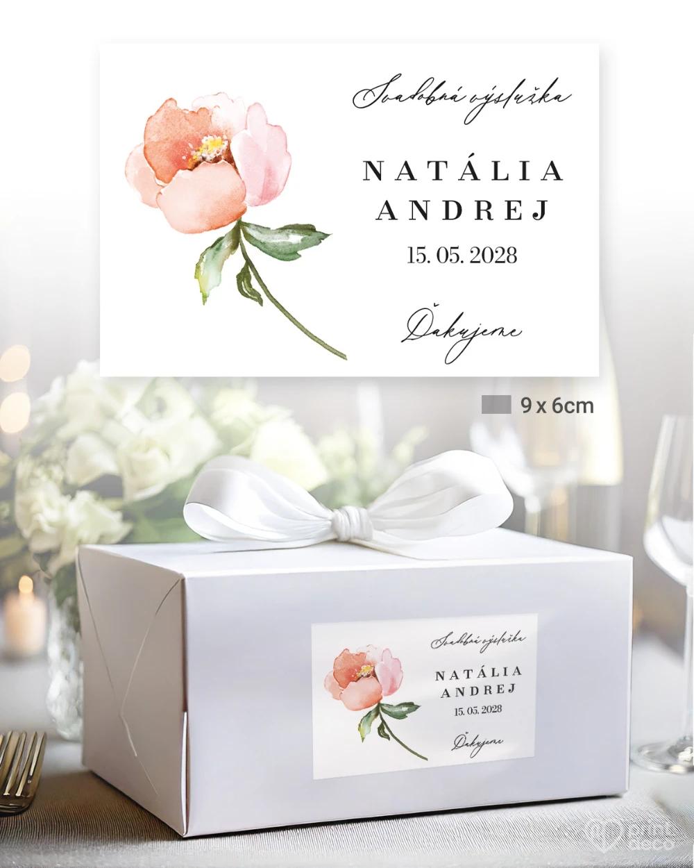 Svadobné samolepky na výslužky Kvetinový sľub IV 2/5