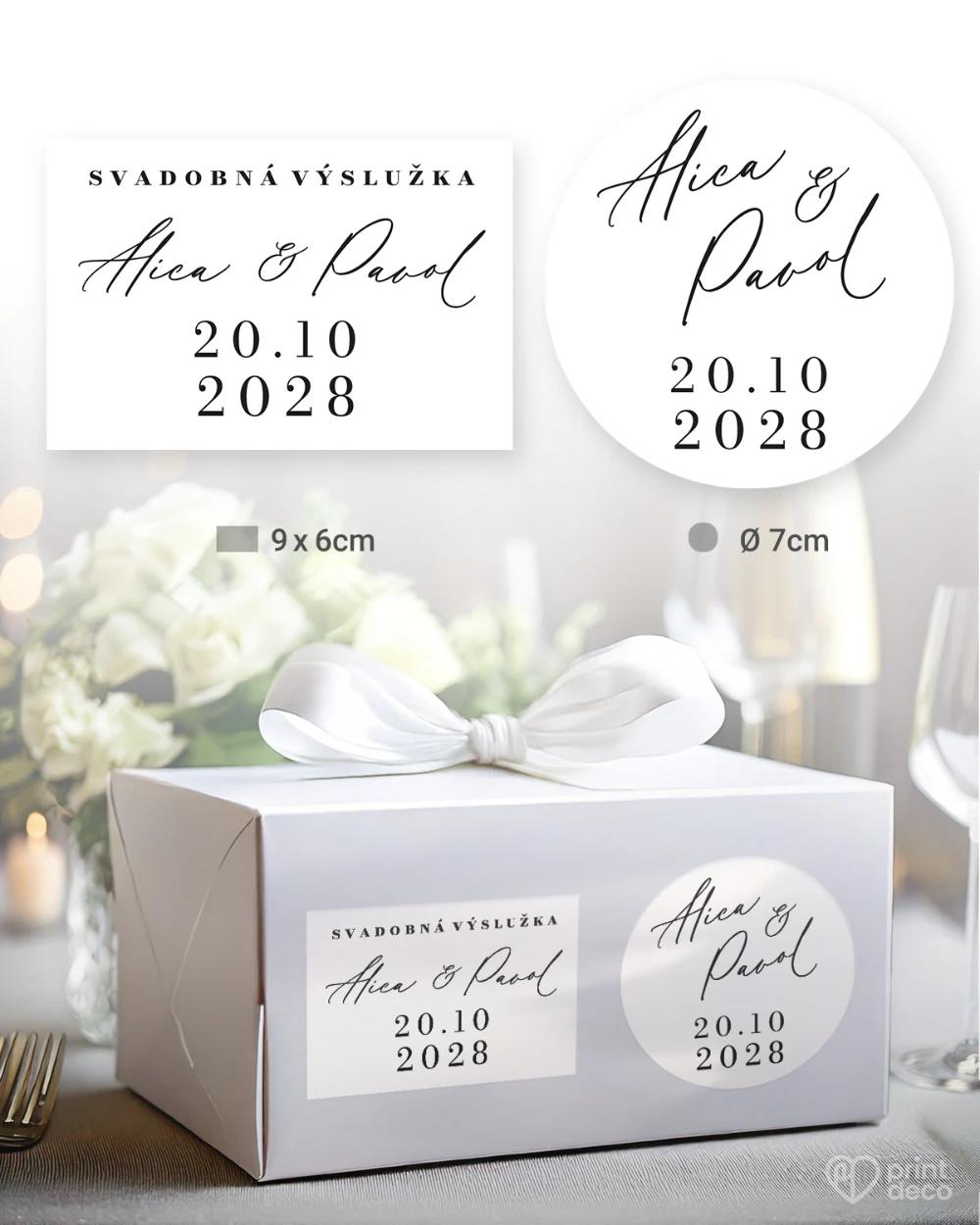 Svadobné samolepky na výslužky Náš deň 0/5