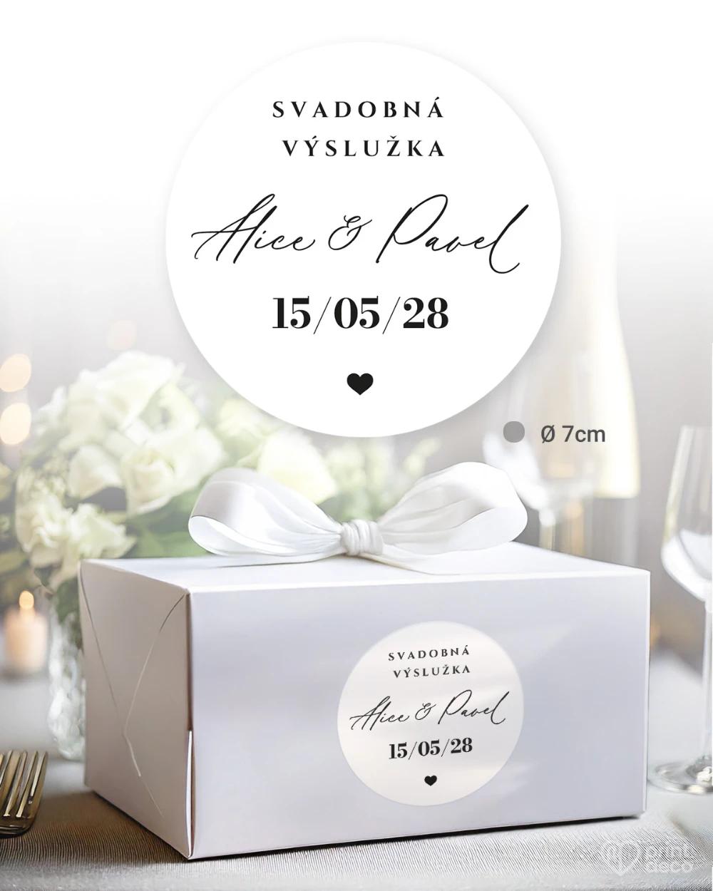 Svadobné samolepky na výslužky Náš príbeh 4/5