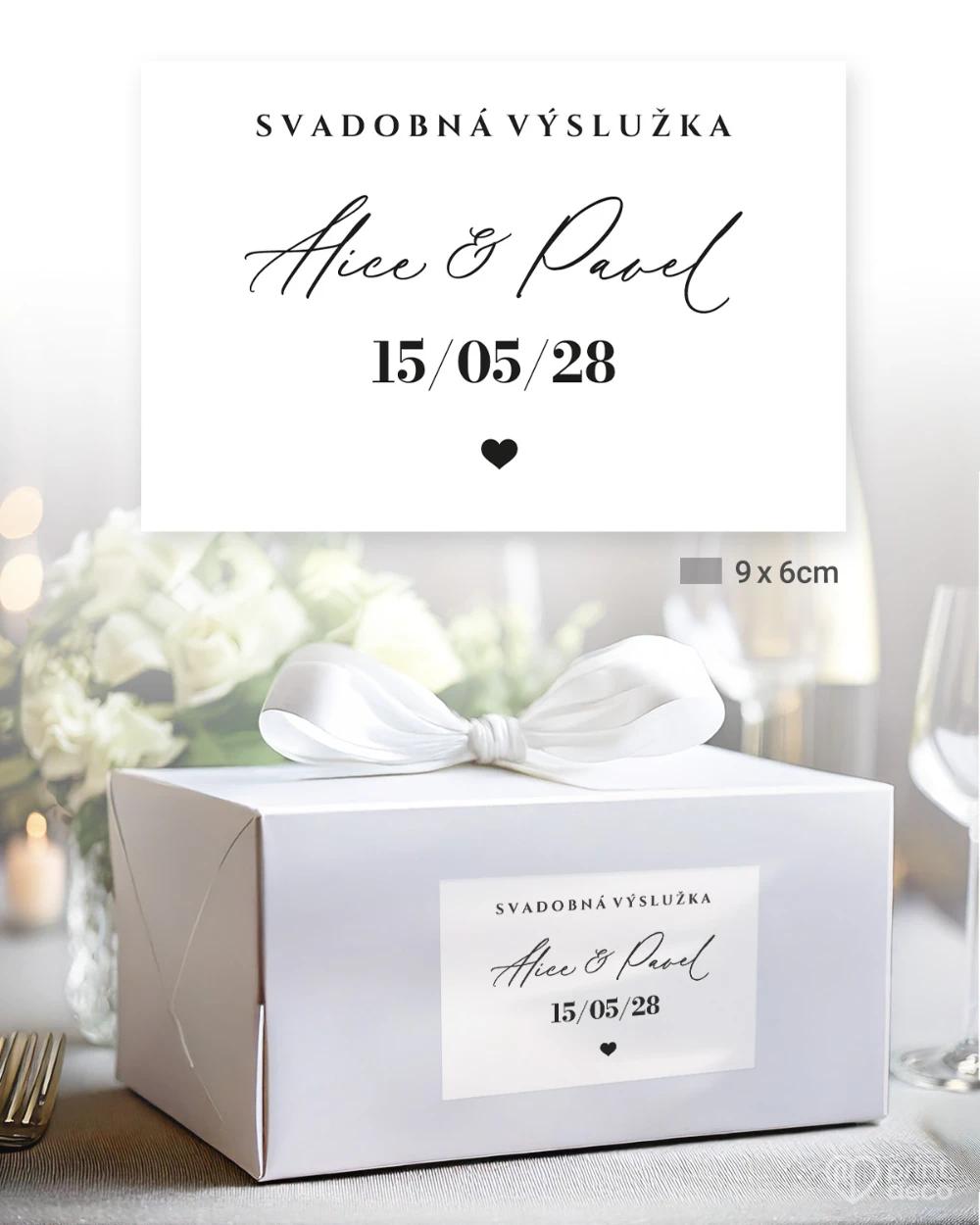 Svadobné samolepky na výslužky Náš príbeh 3/5