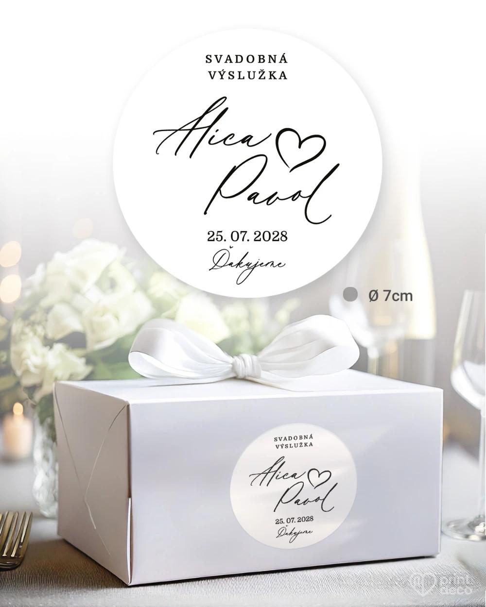 Svadobné samolepky na výslužky Náš príbeh III 4/5