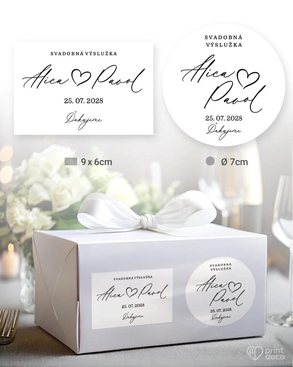 Svadobné samolepky na výslužky Náš príbeh III 0/5