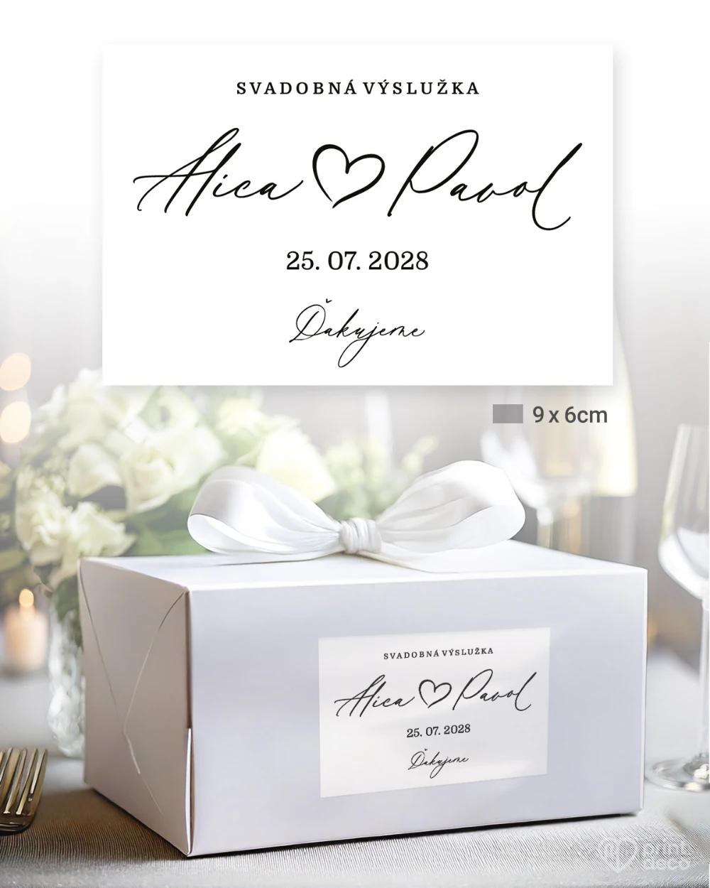 Svadobné samolepky na výslužky Náš príbeh III 2/5