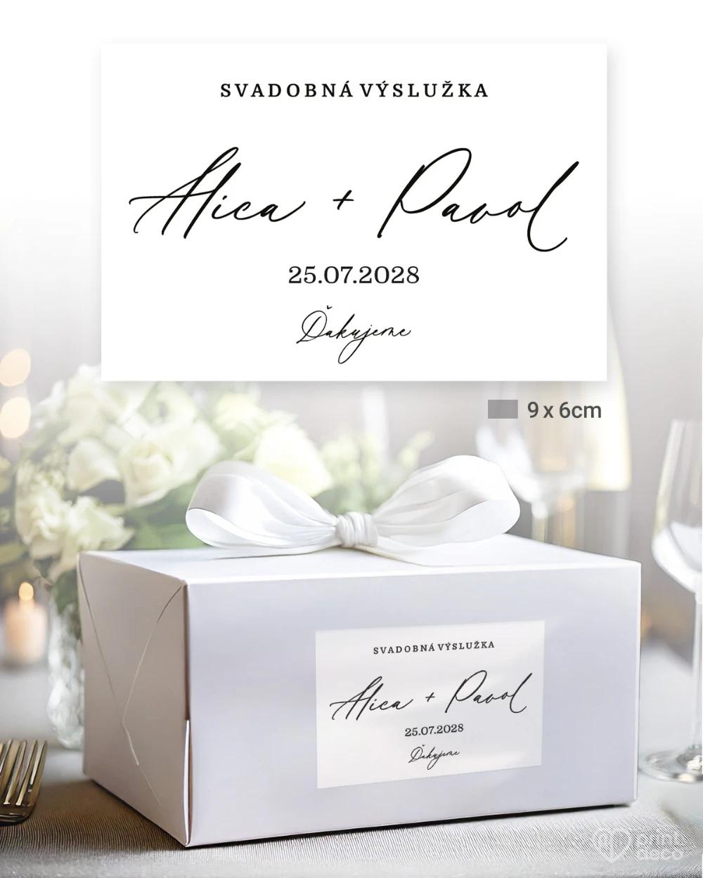 Svadobné samolepky na výslužky O nás dvoch II 2/5