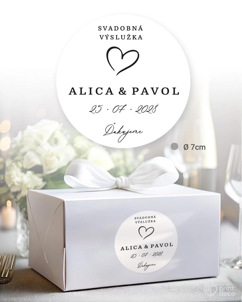 Svadobné samolepky na výslužky Kruh lásky 1/5