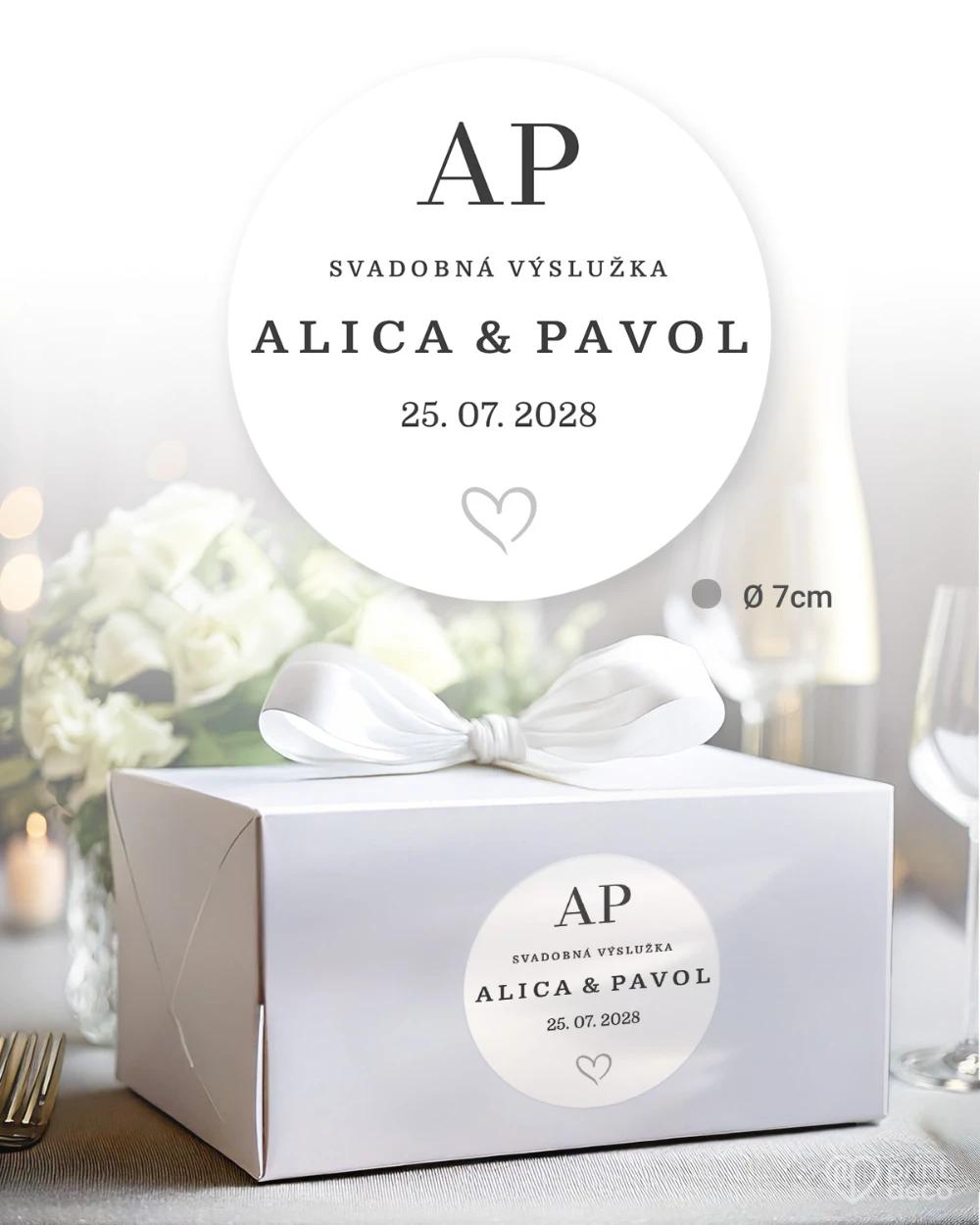 Svadobné samolepky na výslužky Náš príbeh IV 4/5