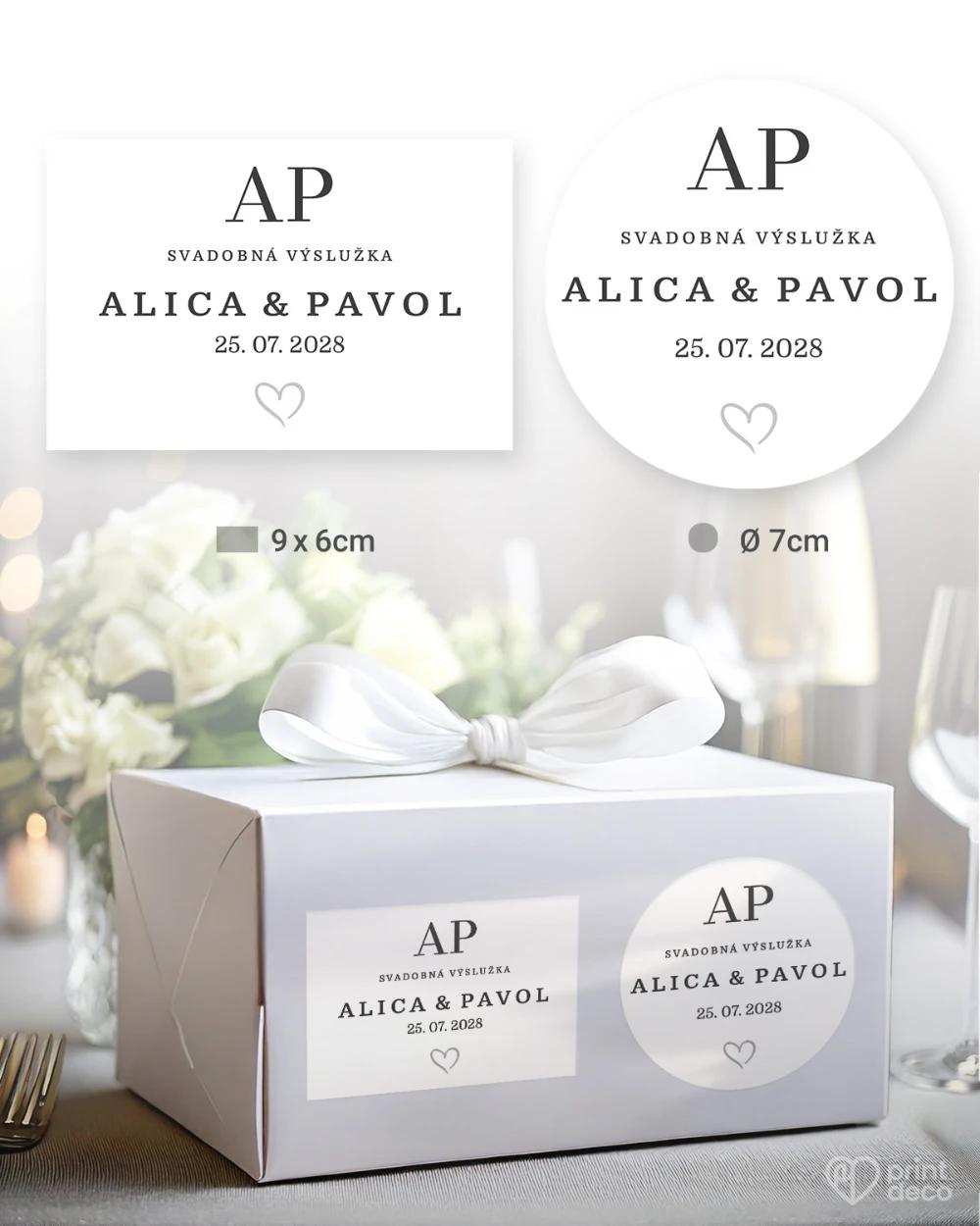 Svadobné samolepky na výslužky Náš príbeh IV 0/5