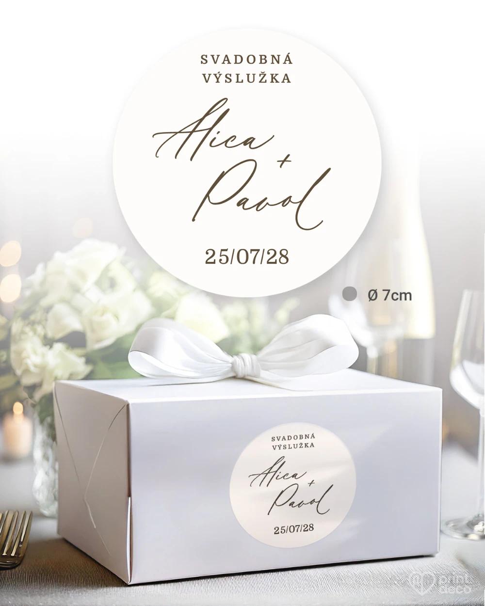 Svadobné samolepky na výslužky V jednote spojení 1/5