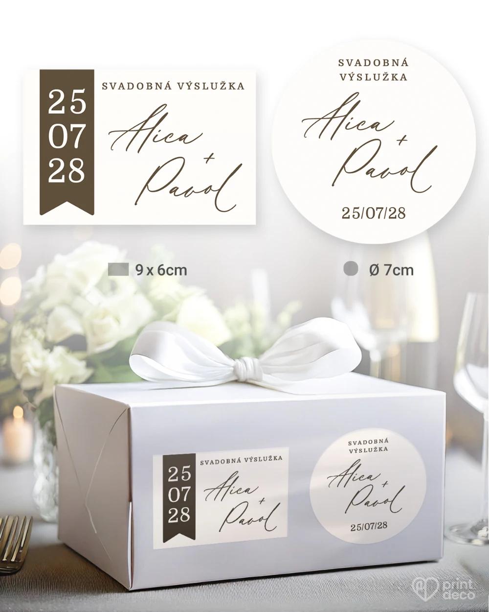 Svadobné samolepky na výslužky V jednote spojení 0/5