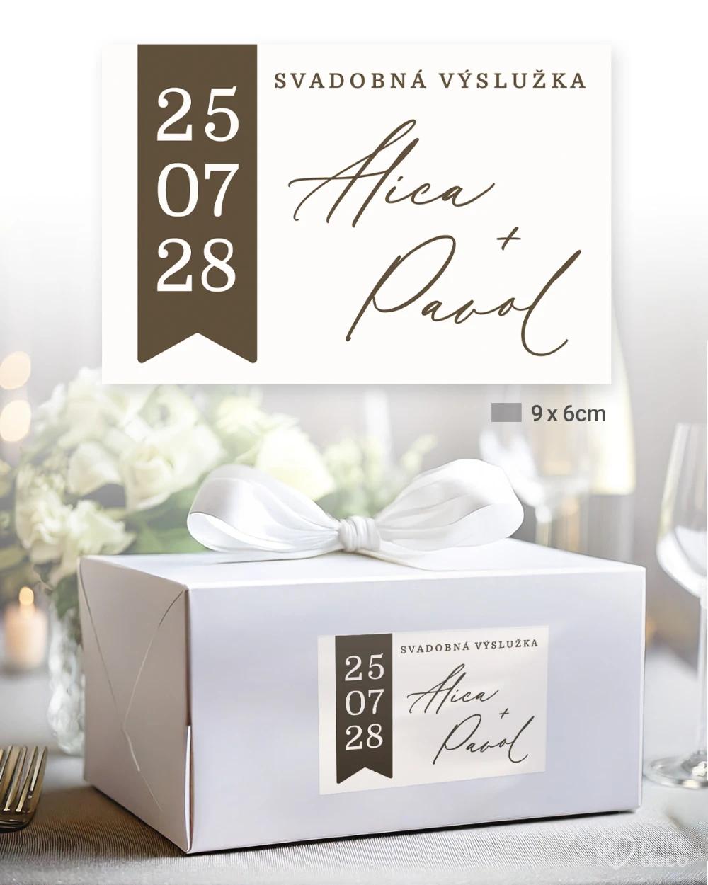 Svadobné samolepky na výslužky V jednote spojení 3/5