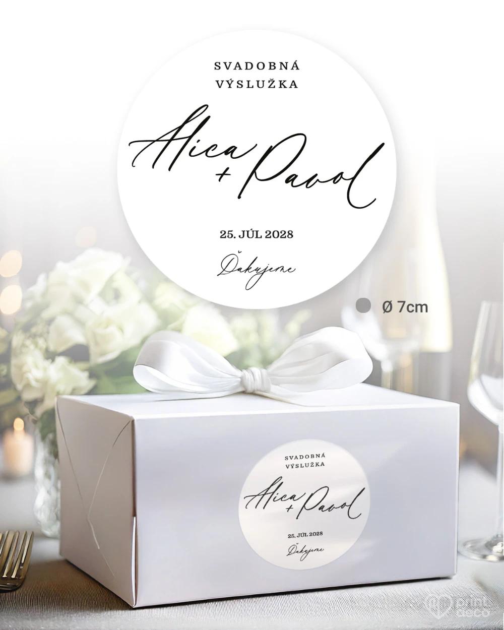 Svadobné samolepky na výslužky V tichu dvoch 4/5