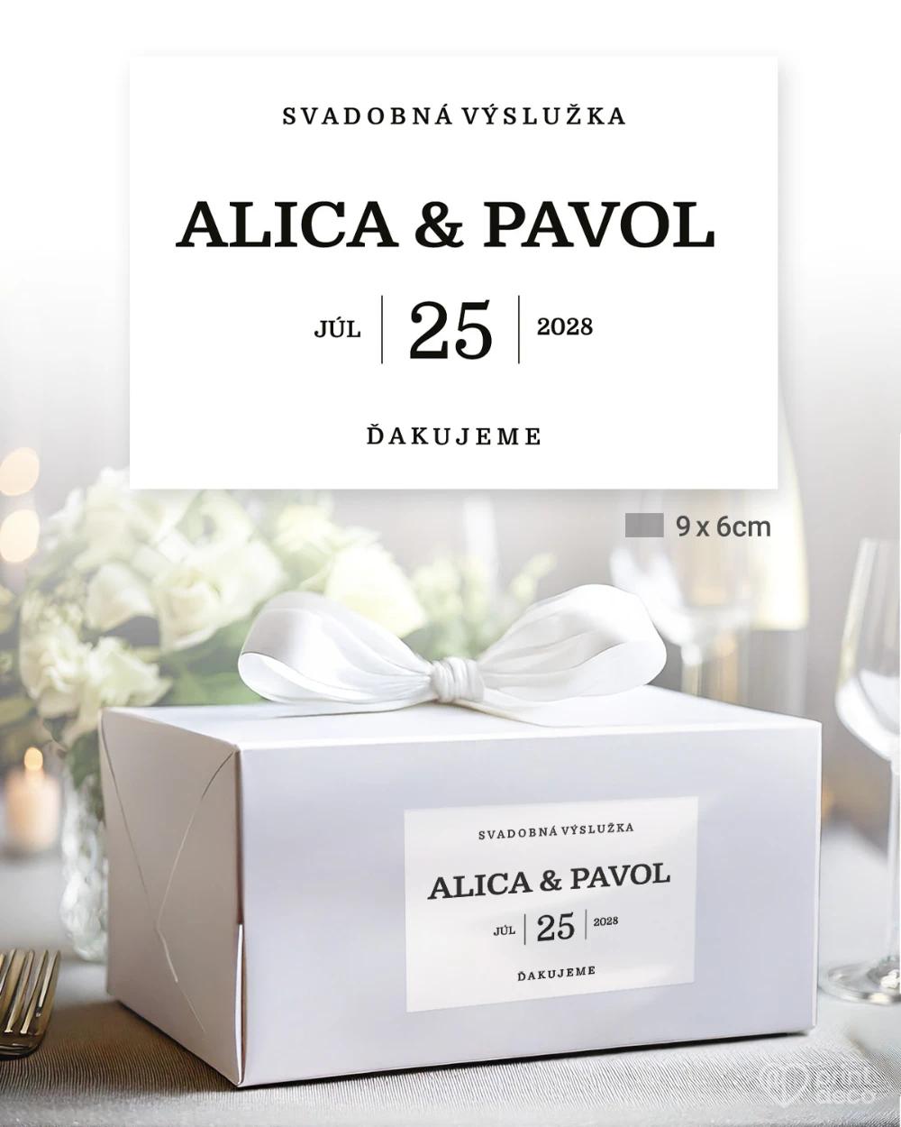 Svadobné samolepky na výslužky Náš príbeh V 2/5