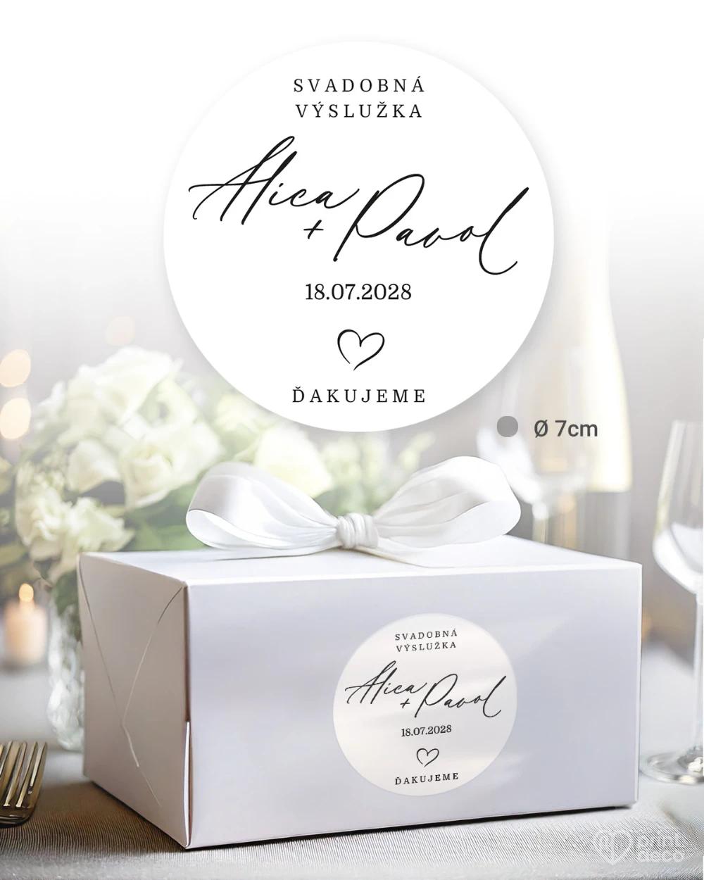Svadobné samolepky na výslužky Náš deň III 4/5