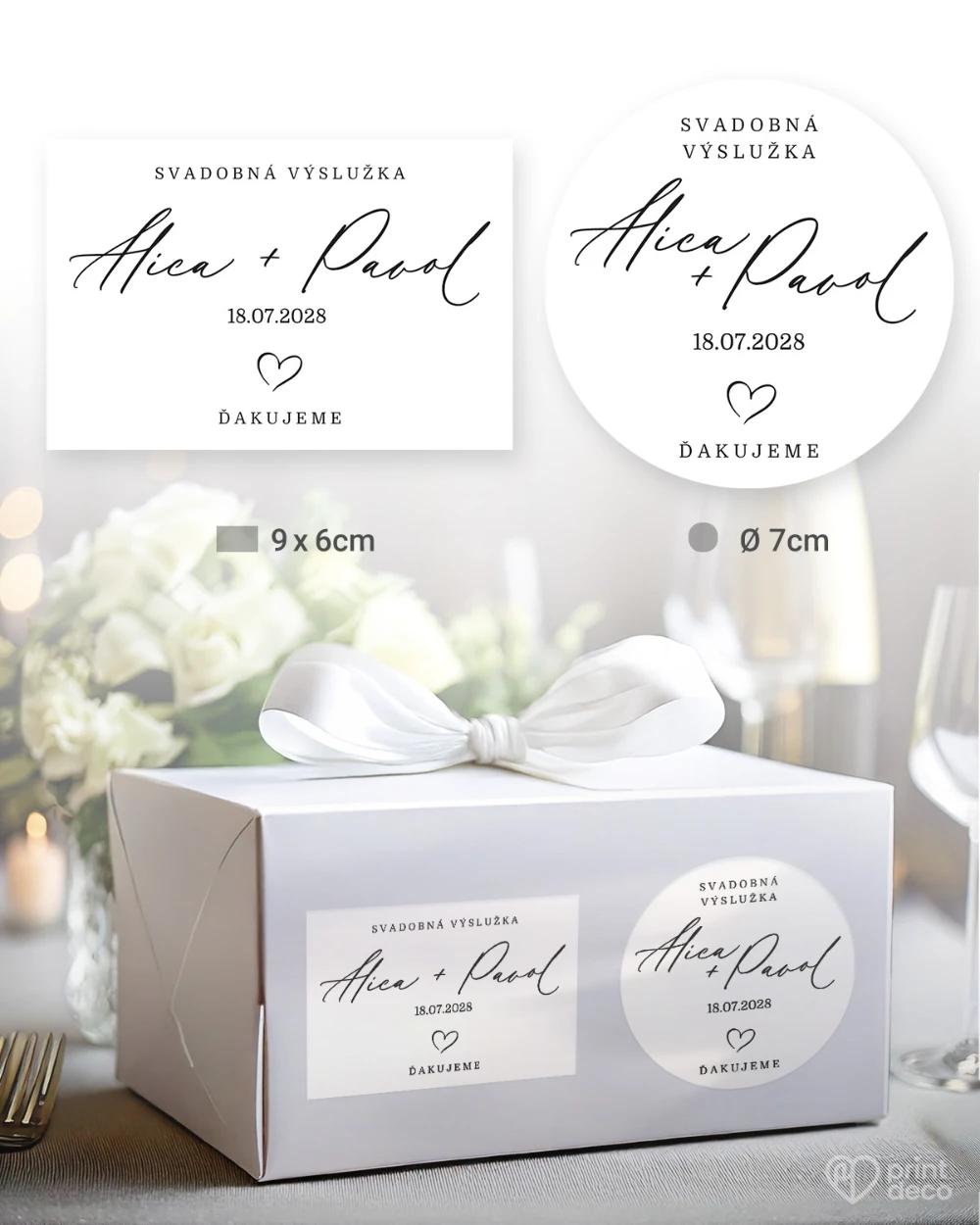 Svadobné samolepky na výslužky Náš deň III 0/5