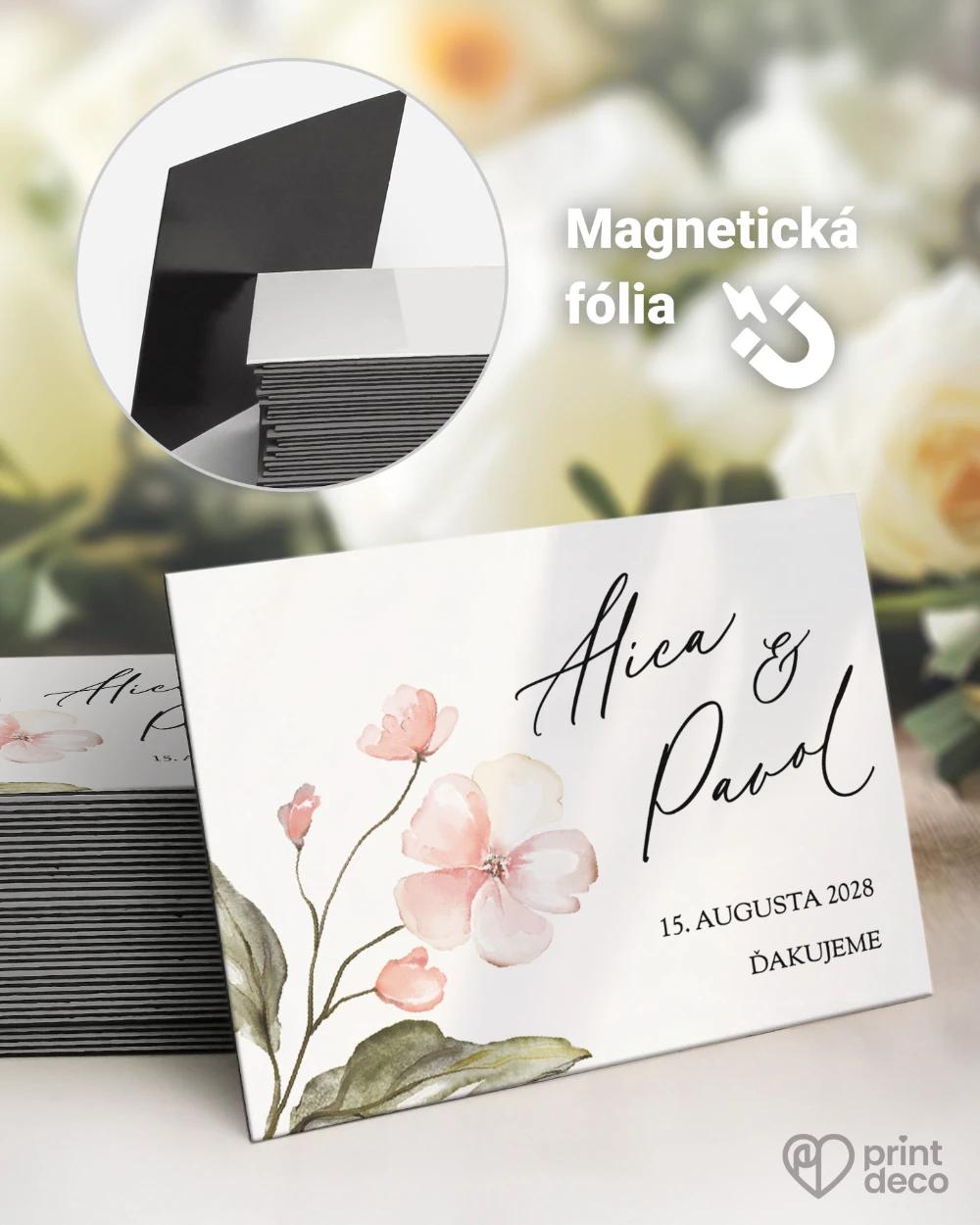 Svadobné magnetky – Kvetinový sľub II 0/1