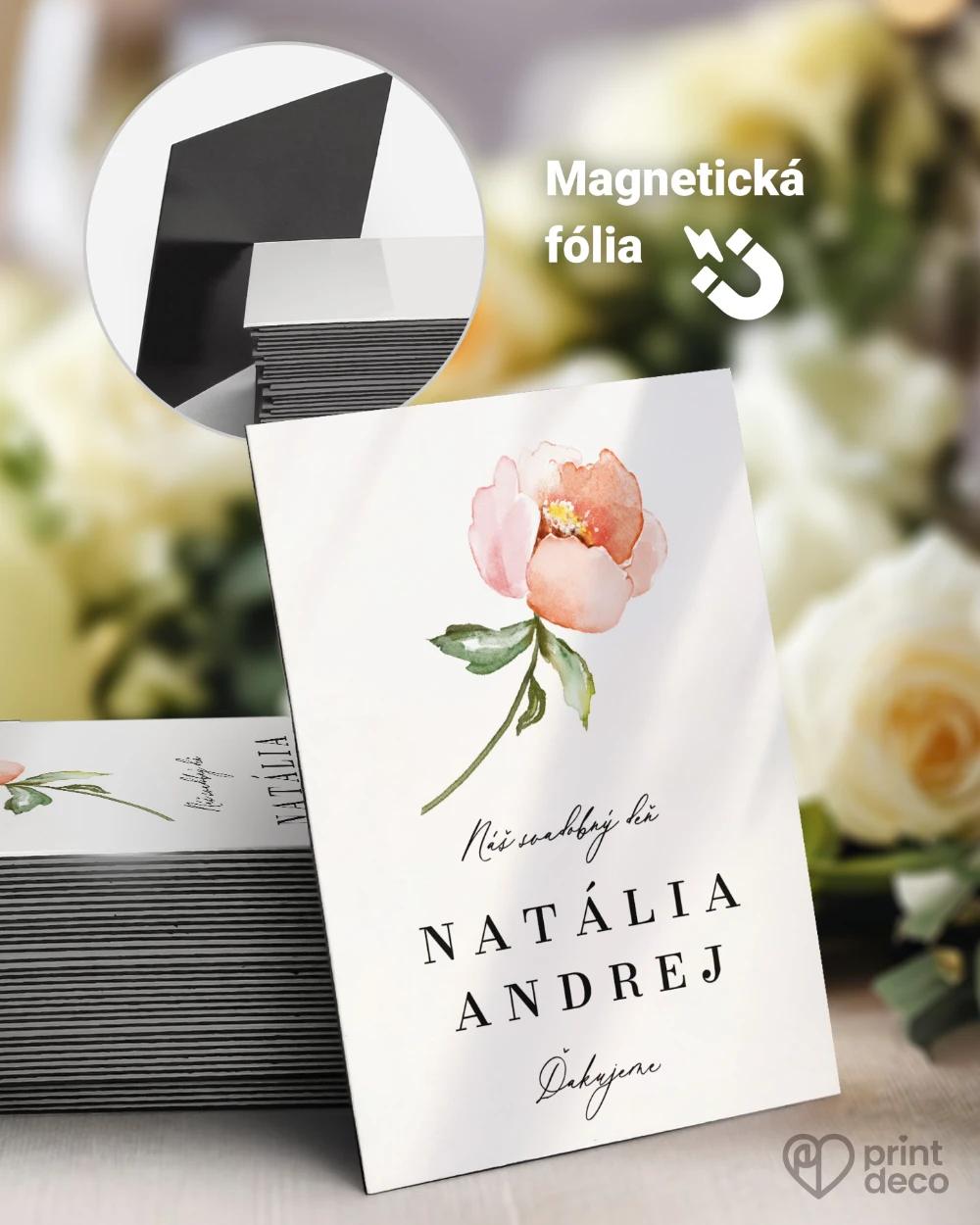 Svadobné magnetky – Kvetinový sľub IV 0/1