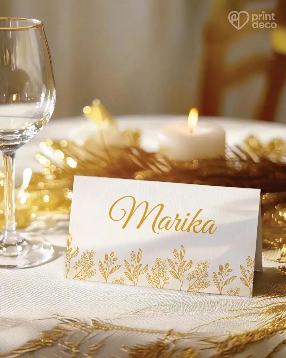 Svadobné menovky - Zlatá chvíľa 0/2