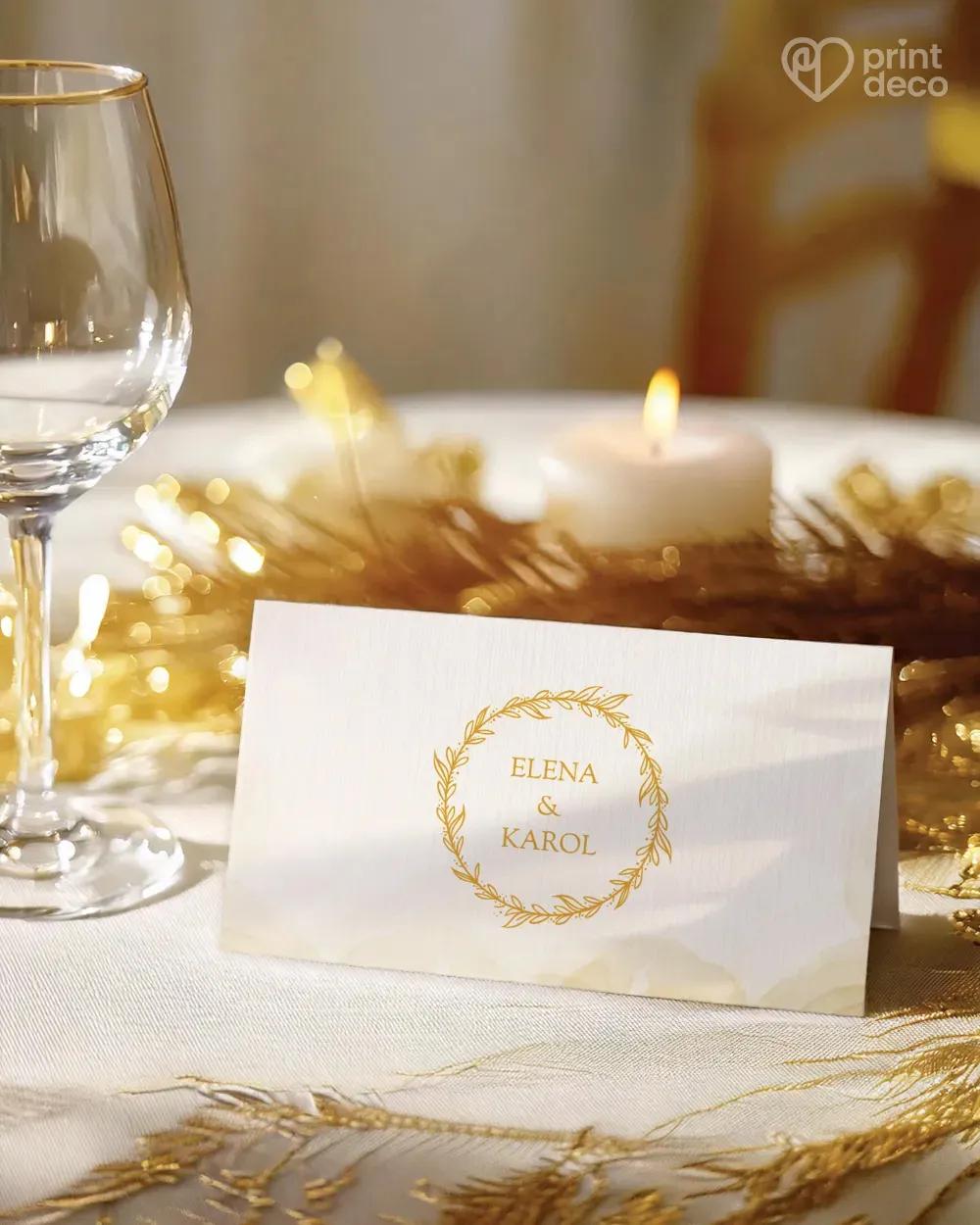 Svadobné menovky - Zlatá chvíľa 1/2