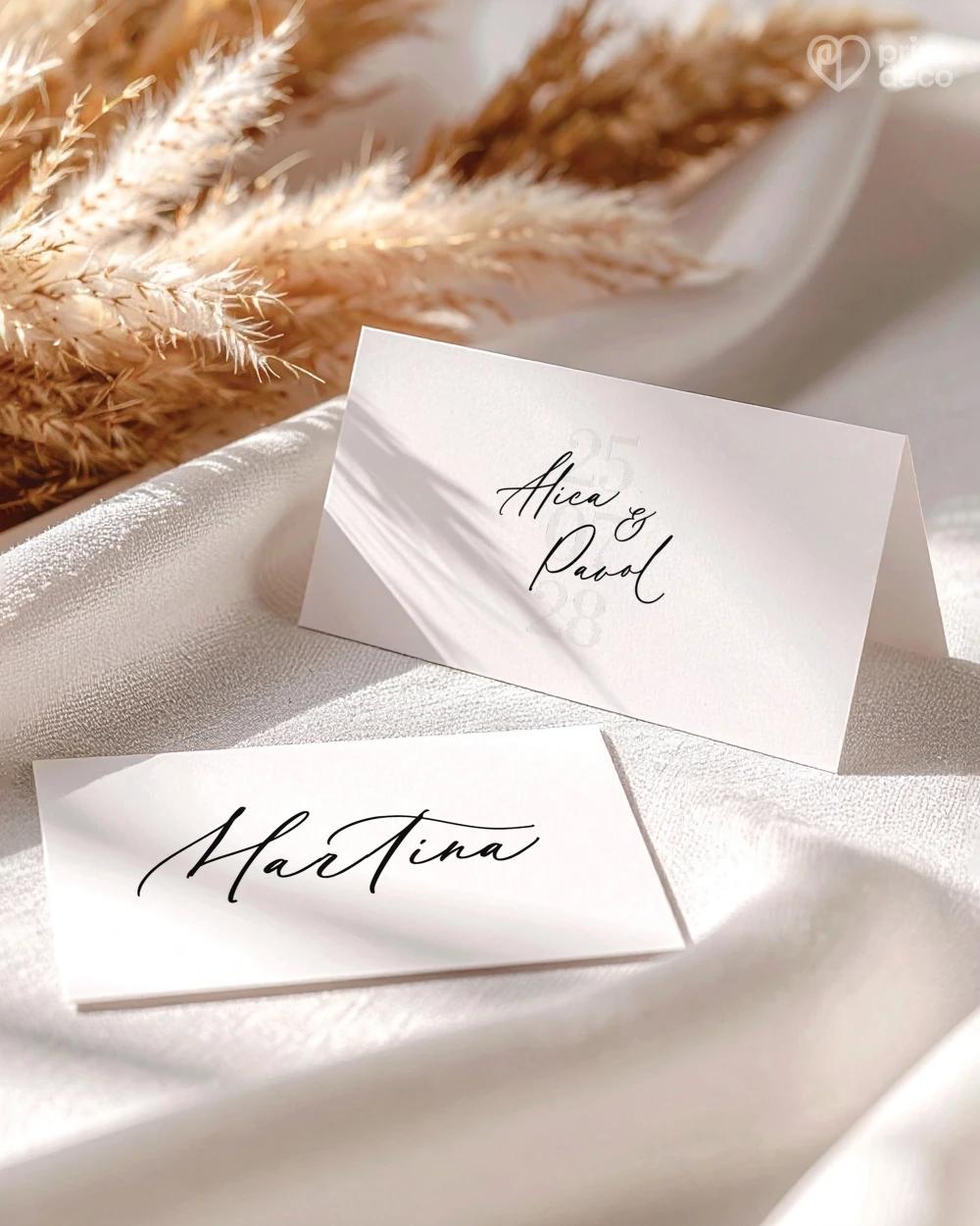 Svadobné menovky – Jemná elegancia II 1/2